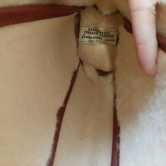 Vintage Cooper-Weeks Canada Hand Boarded Top Grain Cowhide Brown Leather Bag - Picture 6 of 9